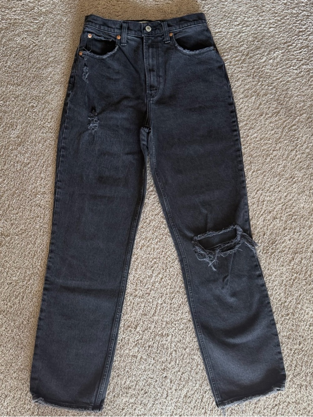 Abercrombie Ultra High Rise 90s Straight Jean
